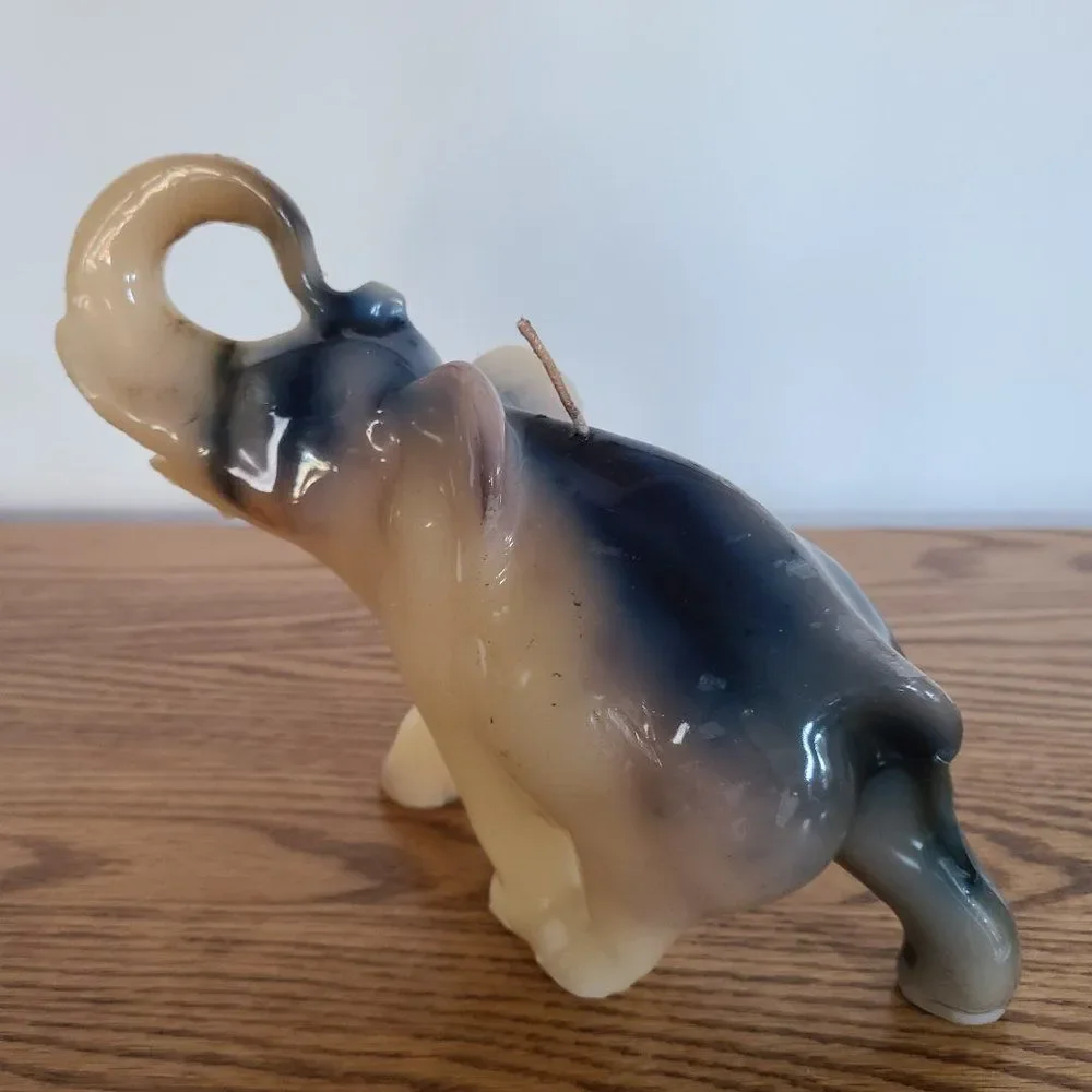 Vintage Novelty Wax Candle - ELEPHANT - Vintage Rare UNIQUE - Unlit